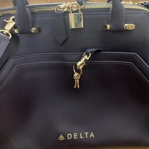 Zac Posen Delta's One Is A Kind Purple Satchel with Gold Hardware